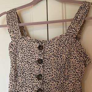 Cheetah print cotton dress